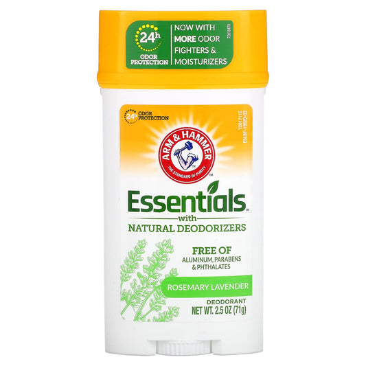 Arm & Hammer-Essentials with Natural Deodorizers-Deodorant-Wide Stick-Rosemary Lavender-2.5 oz (71 g)