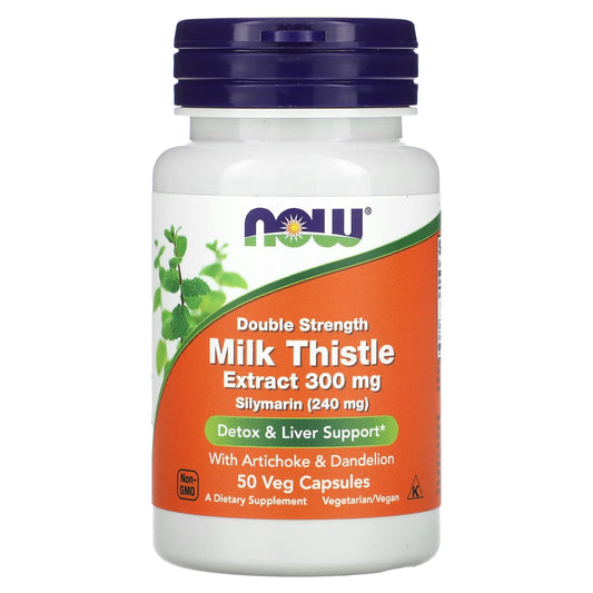 NOW Foods-Milk Thistle-Double Strength-300 mg-50 Veg Capsules