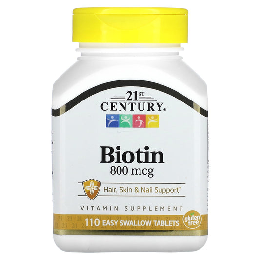 21st Century-Biotin-800 mcg-110 Easy Swallow Tablets