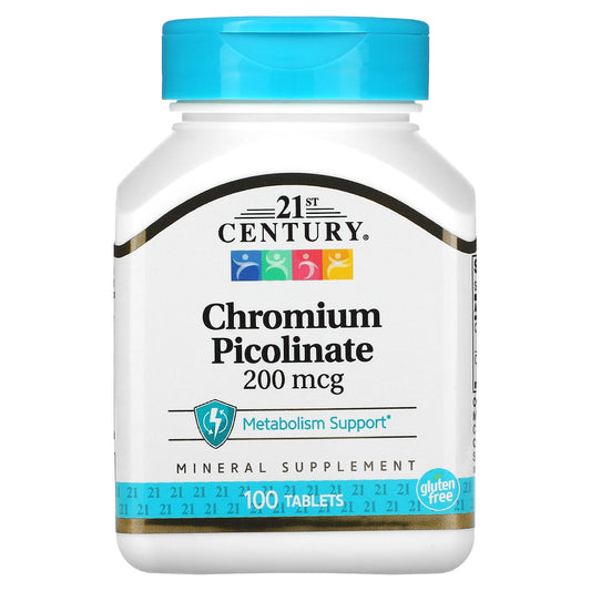 21st Century-Chromium Picolinate-200 mcg-100 Tablets