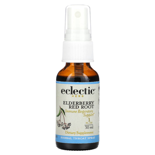 Eclectic Institute-Herbal Throat Spray-Elderberry Red Root-1 fl oz (30 ml)