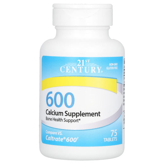 21st Century-Calcium Supplement 600-75 Tablets