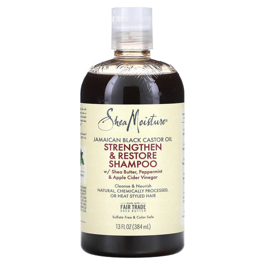SheaMoisture-Jamaican Black Castor Oil-Strengthen & Restore Shampoo-13 fl oz (384 ml)