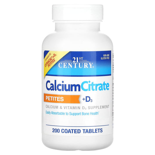 21st Century-Calcium Citrate Petites + D3-200 Coated Tablets
