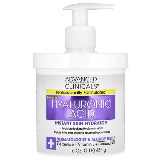 Advanced Clinicals-Hyaluronic Acid-Instant Skin Hydrator-1 lb (16 oz)