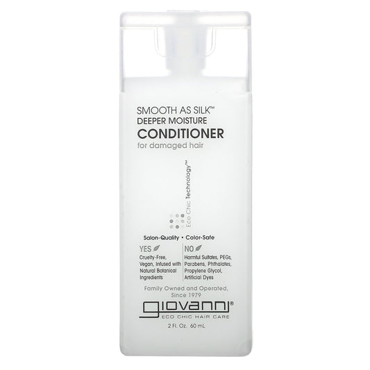 Giovanni-Smooth As Silk-Deeper Moisture Conditioner-For Damaged Hair-2 fl oz (60 ml)