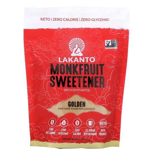 Lakanto-Monkfruit Sweetener with Erythritol-Golden-16 oz (454 g)