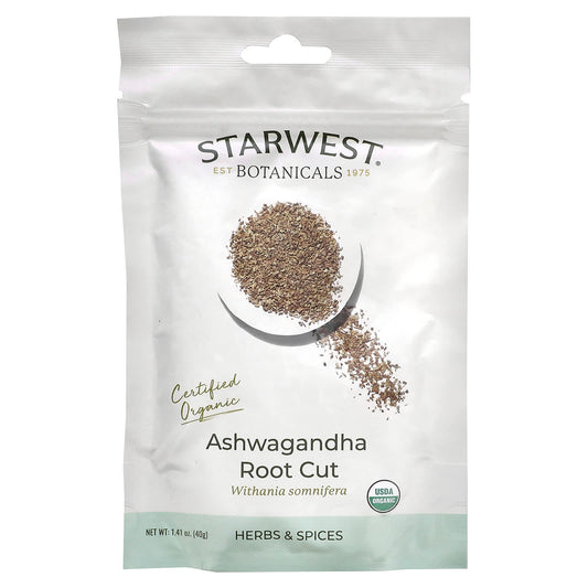 Starwest Botanicals-Organic Ashwagandha Root Cut-1.41 oz (40 g)