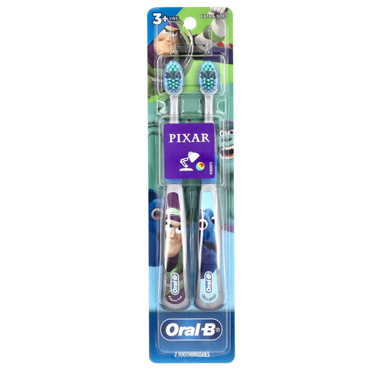 Oral-B-Toothbrush-Extra Soft-3+ Years-Pixar-2 Toothbrushes