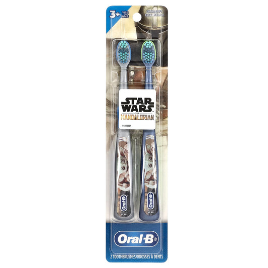 Oral-B-Toothbrushes-Extra Soft-3+ Yrs-Star Wars-The Mandalorian-2 Toothbrushes