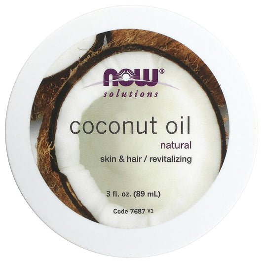 NOW Foods-Solutions-Coconut Oil-Natural- 3 fl oz (89 ml)