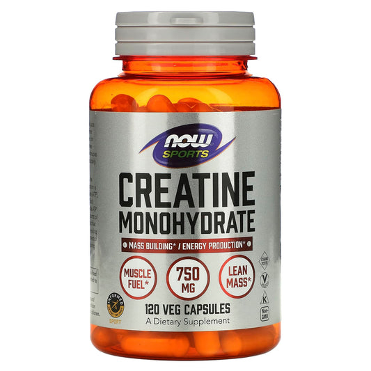 NOW Foods-Sports-Creatine Monohydrate-750 mg-120 Veg Capsules