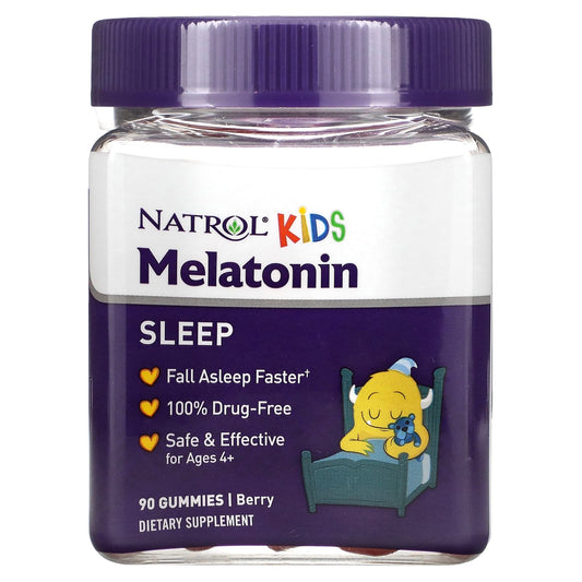 Natrol-Kids-Melatonin-Ages 4+-Berry-90 Gummies