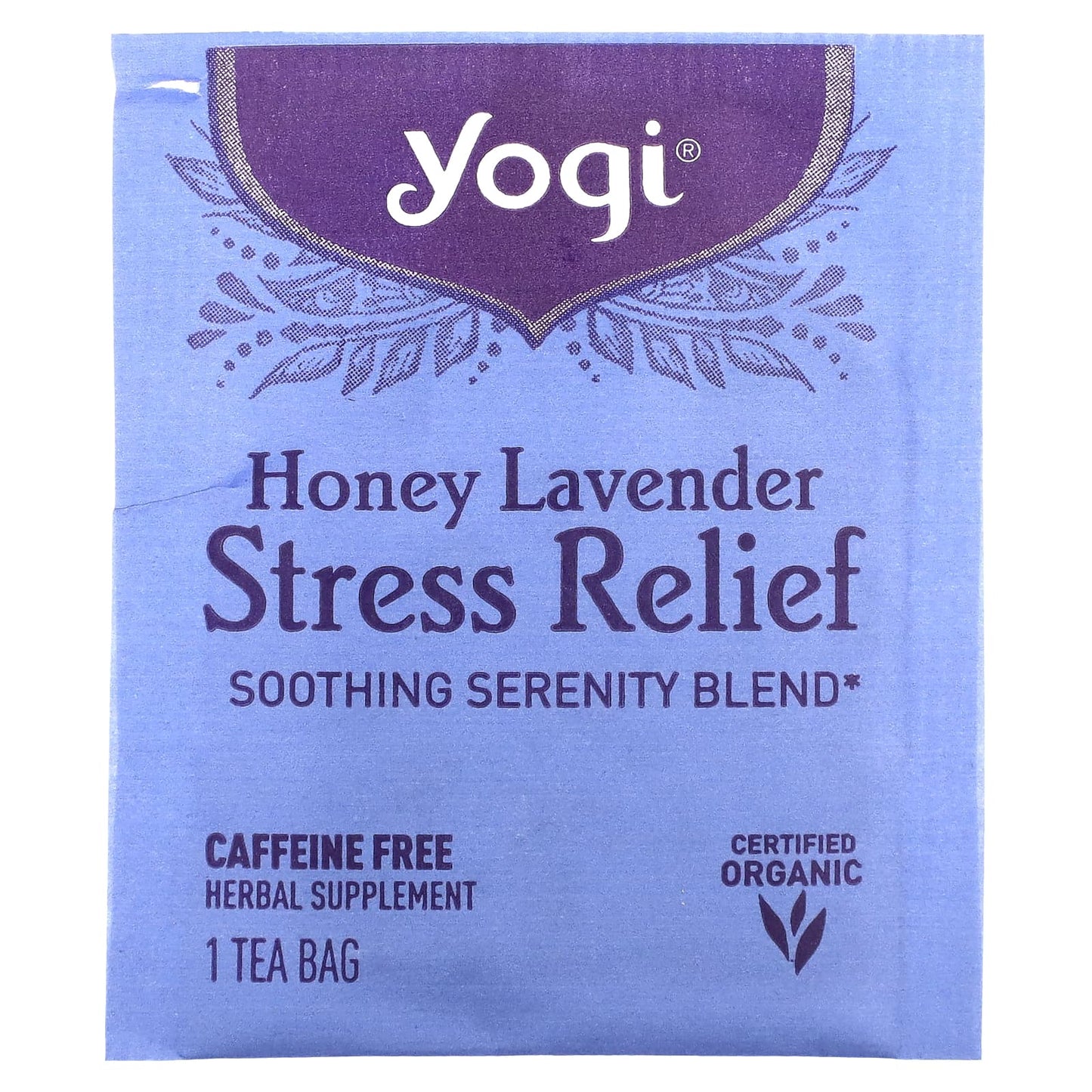 Yogi Tea, Stress Relief, Honey Lavender, Caffeine Free, 16 Tea Bags, 1.02 oz (29 g)