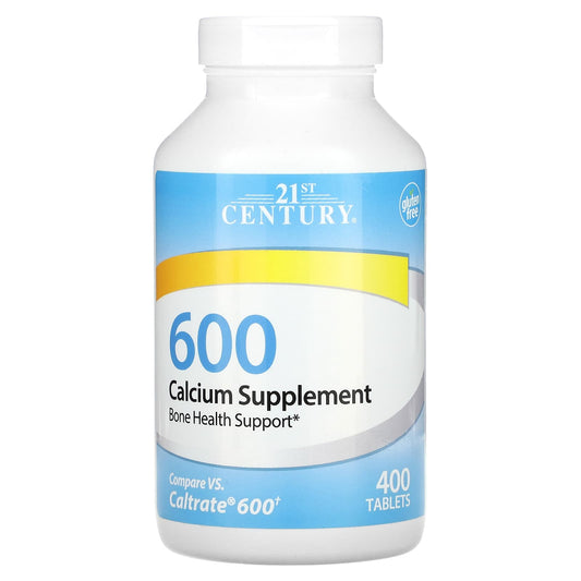 21st Century-Calcium Supplement -600 mg-400 Tablets