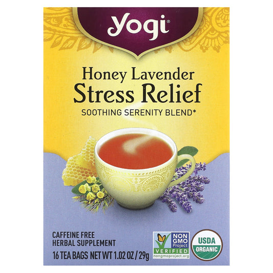 Yogi Tea-Stress Relief-Honey Lavender-Caffeine Free-16 Tea Bags-1.02 oz (29 g)