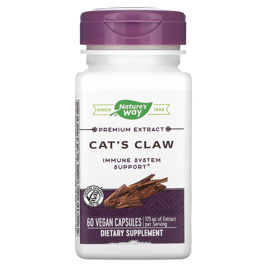 Nature's Way-Premium Extract-Cat's Claw-175 mg-60 Vegan Capsules