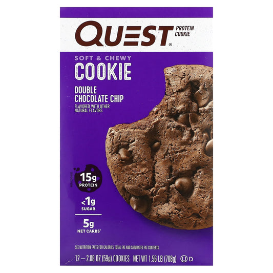 Quest Nutrition-Protein Cookie-Double Chocolate Chip-12 Pack-2.08 oz (59 g) Each