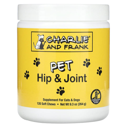 Charlie and Frank-Pet Hip & Joint-For Cats & Dogs-120 Soft Chews