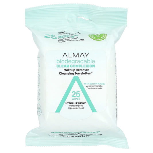 Almay-Makeup Remover Cleansing Towelettes-With Witch Hazel-25 Wipes