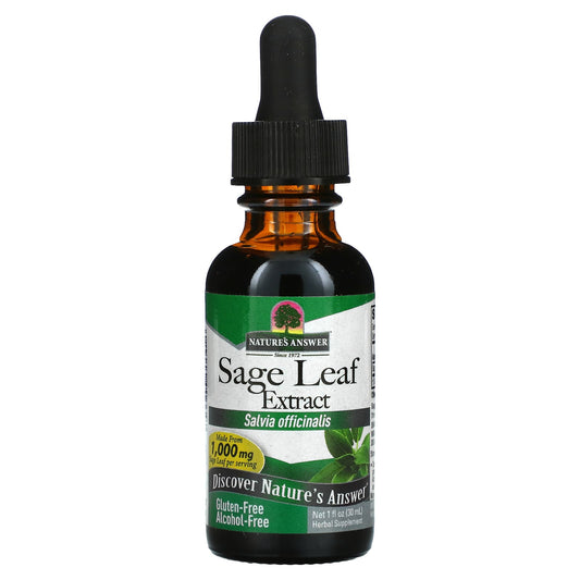 Nature's Answer-Sage Leaf Extract-Alcohol-Free-1,000 mg-1 fl oz (30 ml)