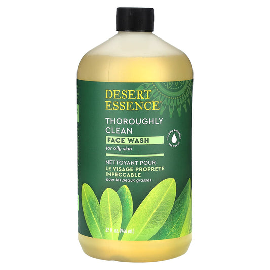 Desert Essence-Thoroughly Clean Face Wash-For Oily Skin-32 fl oz (946 ml)