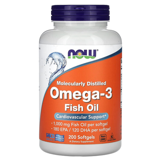 NOW Foods-Omega-3 Fish Oil-200 Softgels