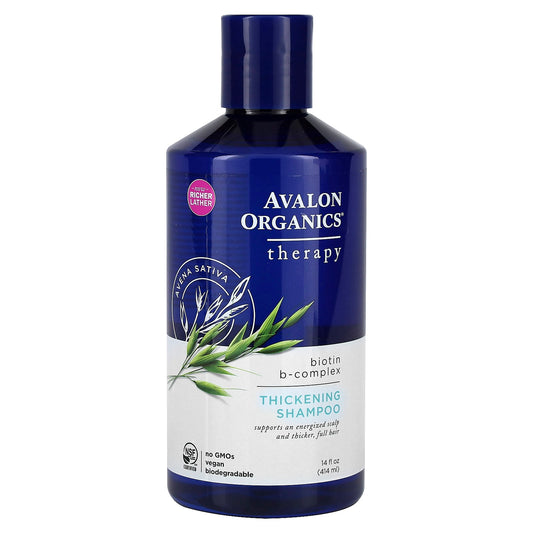 Avalon Organics-Thickening Shampoo-Biotin B-Complex-14 fl oz (414 ml)