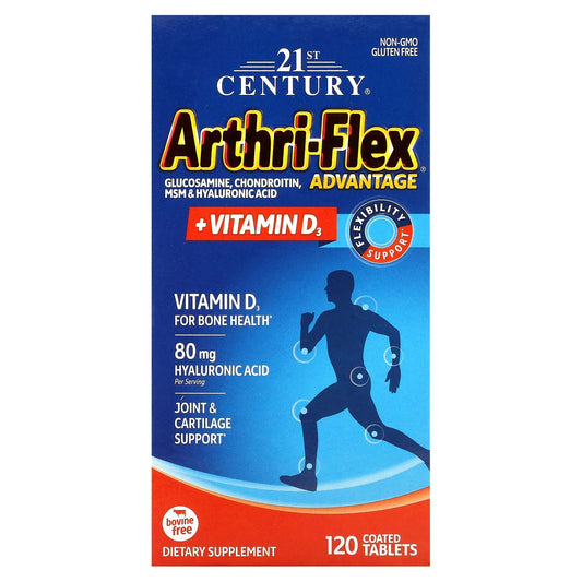 21st Century-Arthri-Flex Advantage + Vitamin D3-120 Coated Tablets