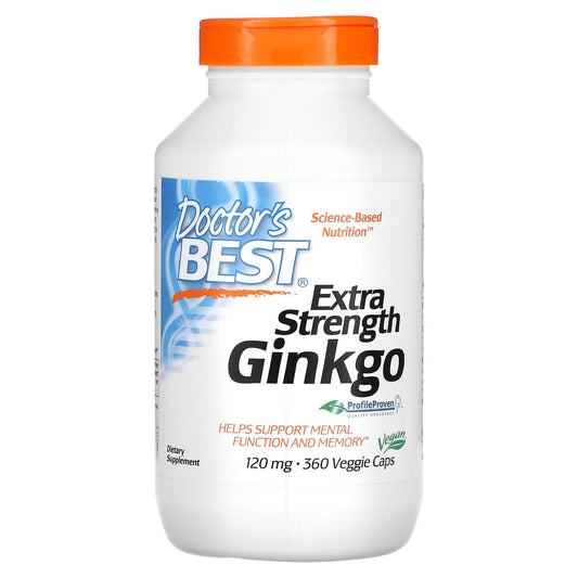 Doctor's Best-Extra Strength Ginkgo-120 mg-360 Veggie Caps