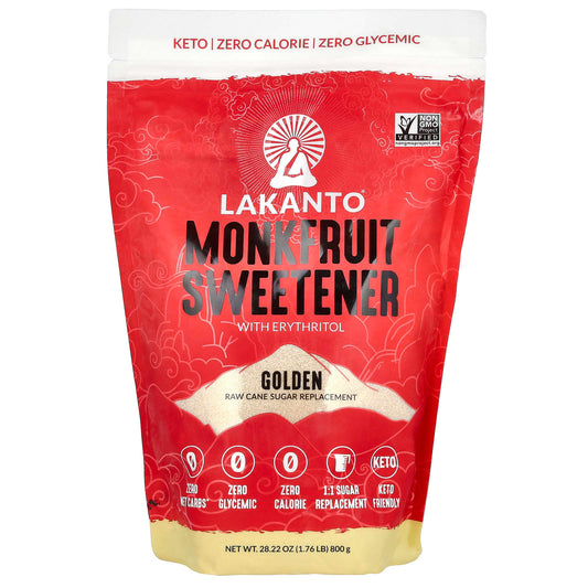 Lakanto-Monkfruit Sweetener with Erythritol-Golden-28.22 oz (800 g)