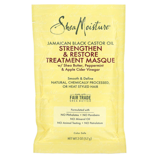SheaMoisture-Jamaican Black Castor Oil-Strengthen & Restore Treatment Masque-2 oz (57 g)