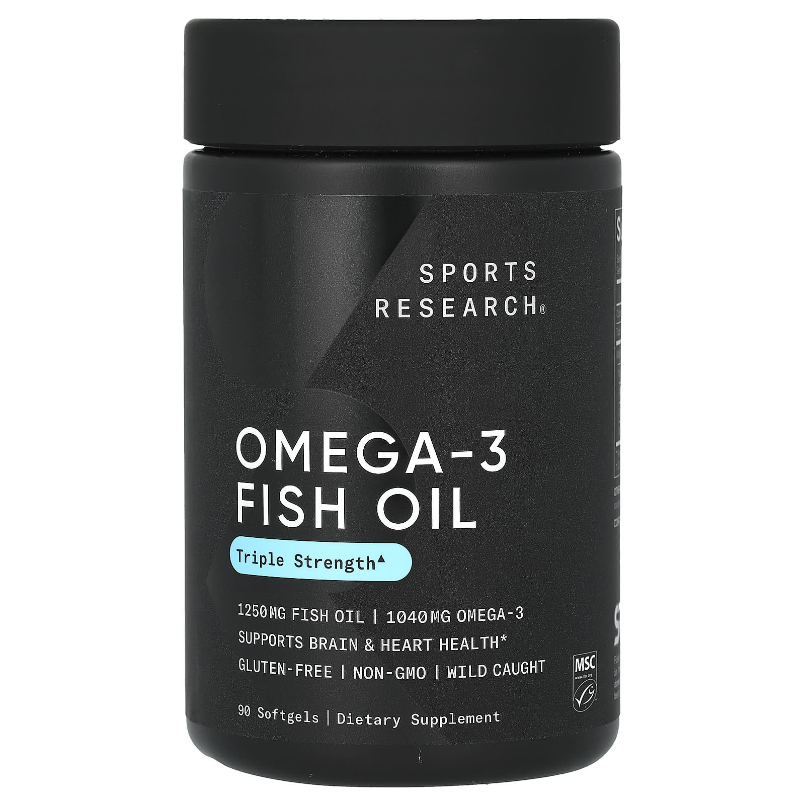 Sports Research-Omega-3 Fish Oil-Triple Strength-90 Softgels