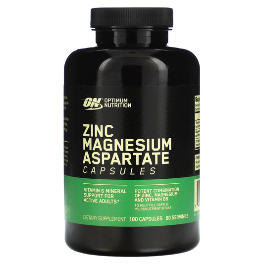 Optimum Nutrition-Zinc Magnesium Aspartate-180 Capsules