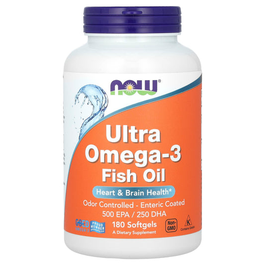 NOW Foods-Ultra Omega-3 Fish Oil-180 Softgels