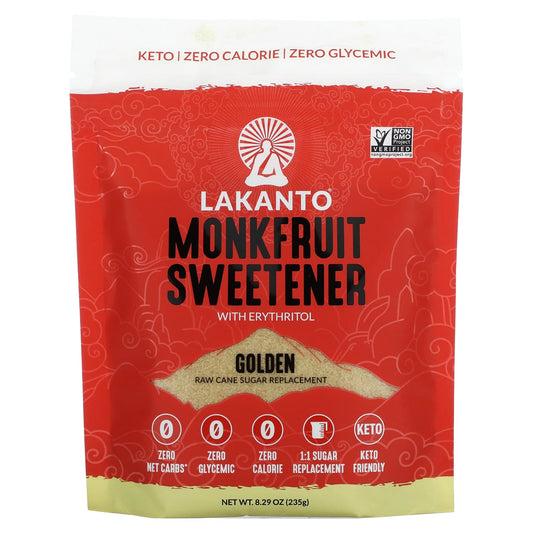 Lakanto-Monkfruit Sweetener with Erythritol-Golden-8.29 oz (235 g)