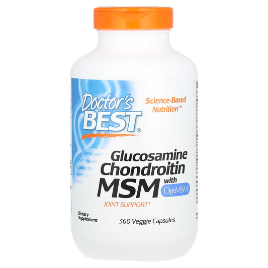 Doctor's Best-Glucosamine Chondroitin MSM with OptiMSM-360 Veggie Capsules