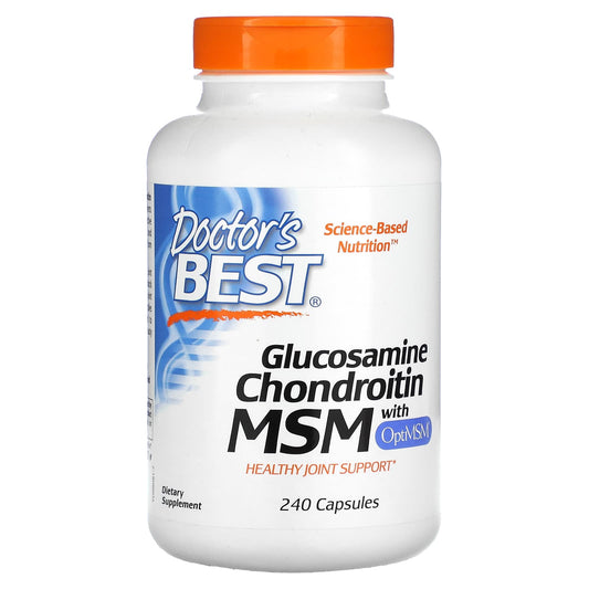Doctor's Best-Glucosamine Chondroitin MSM with OptiMSM-240 Capsules