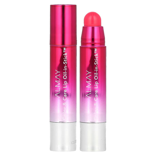 Almay-Color & Care Lip Oil-In-Stick-130 Raspberry Rush-0.09 oz (2.5 g)