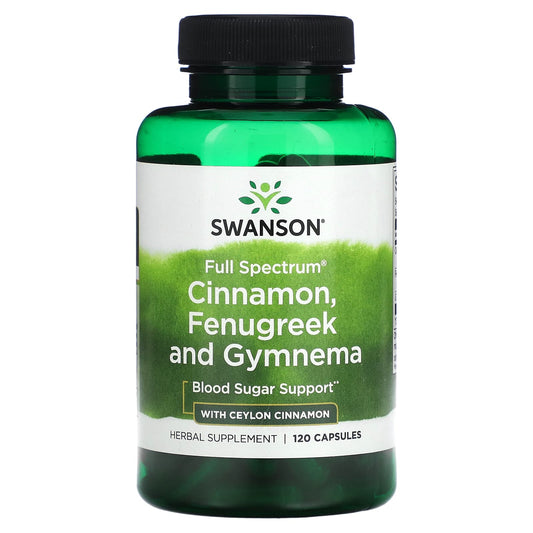 Swanson-Full Spectrum Cinnamon-Fenugreek-& Gymnema with Ceylon Cinnamon-120 Capsules