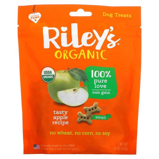 Riley’s Organics-Dog Treats-Small Bone-Tasty Apple Recipe-5 oz (142 g)