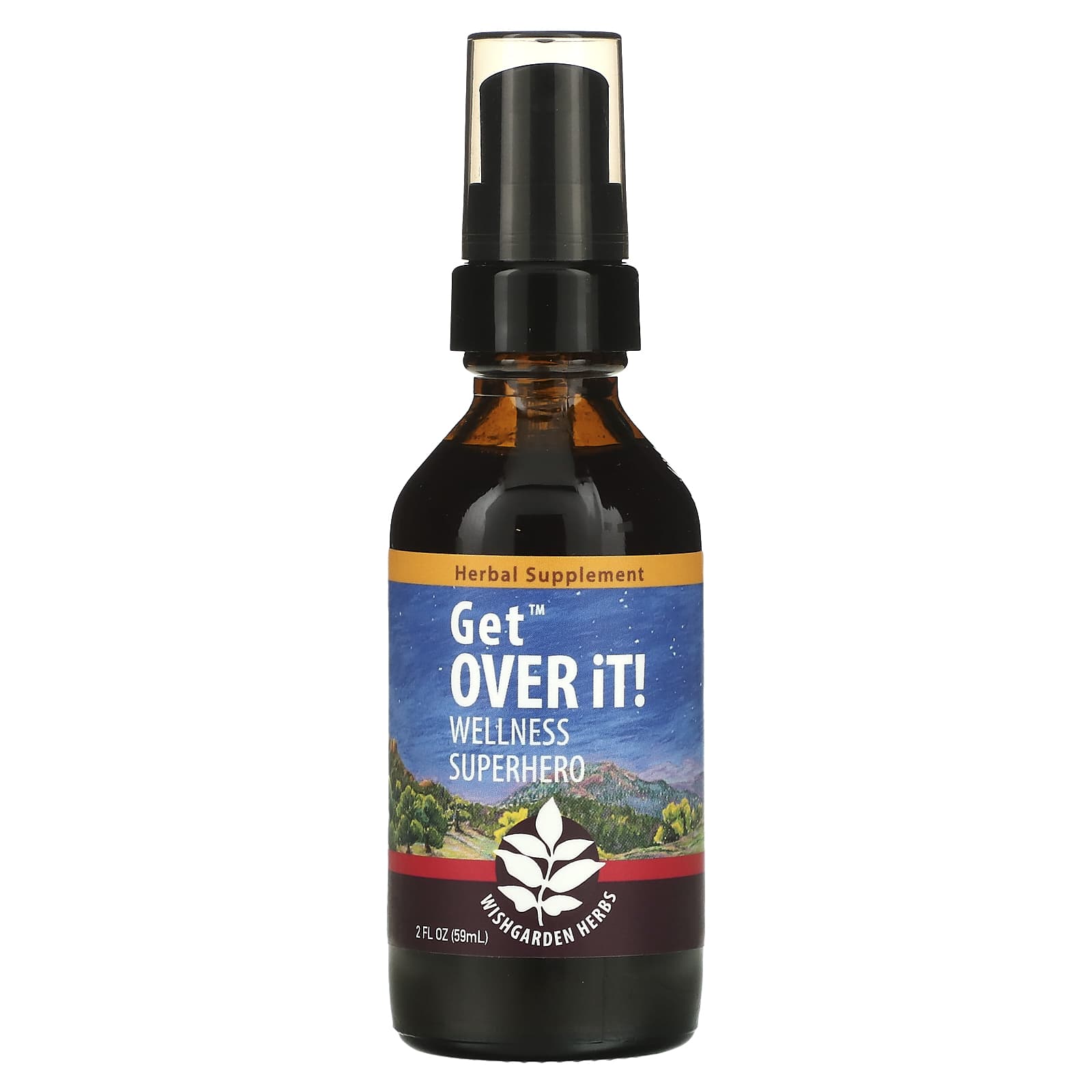 WishGarden Herbs-Get Over It-Wellness Superhero-2 fl oz (59 ml)