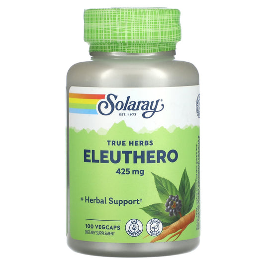 Solaray-True Herbs-Eleuthero-425 mg-100 VegCaps