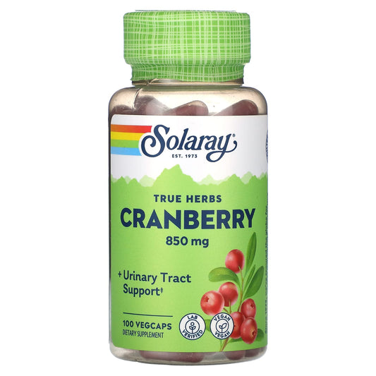 Solaray-True Herbs-Cranberry-850 mg-100 VegCaps (425 mg per Capsule)