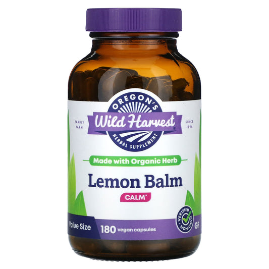 Oregon's Wild Harvest-Lemon Balm-180 Vegan Capsules