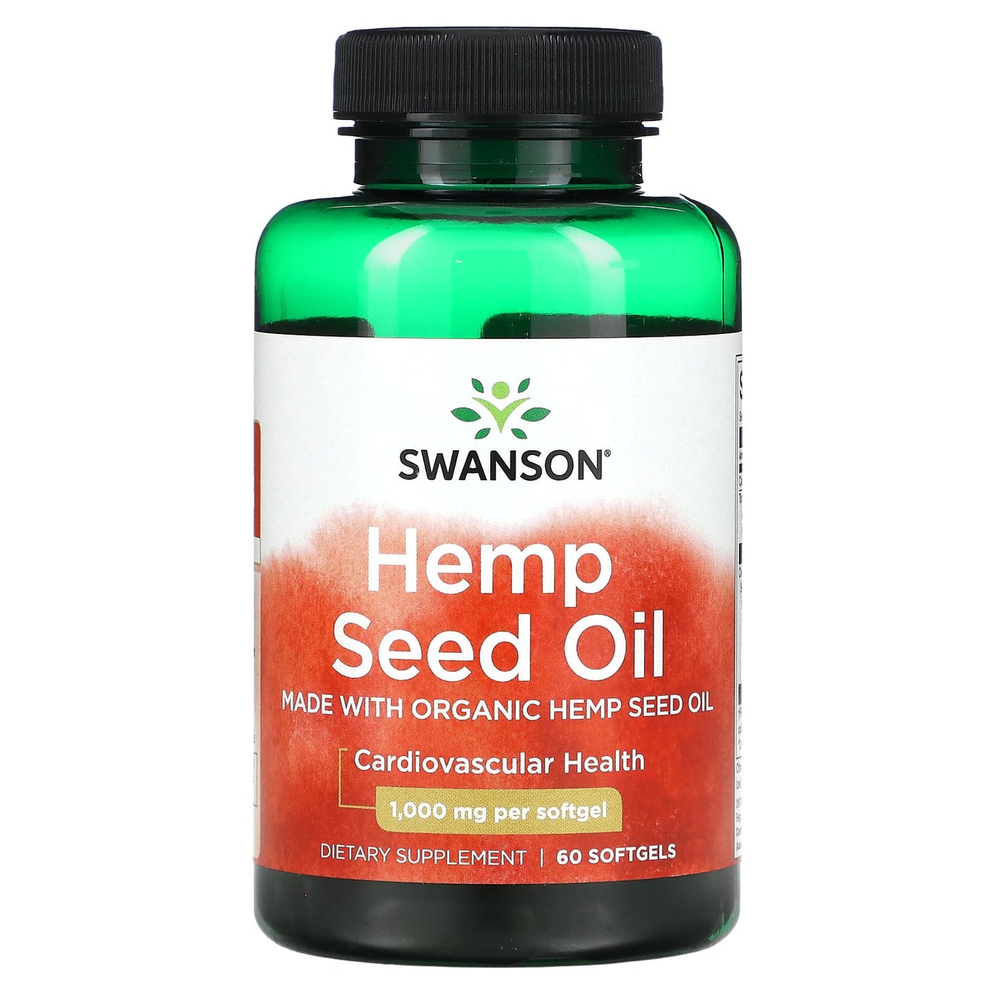 Swanson-Hemp Seed Oil-1,000 mg-60 Softgels