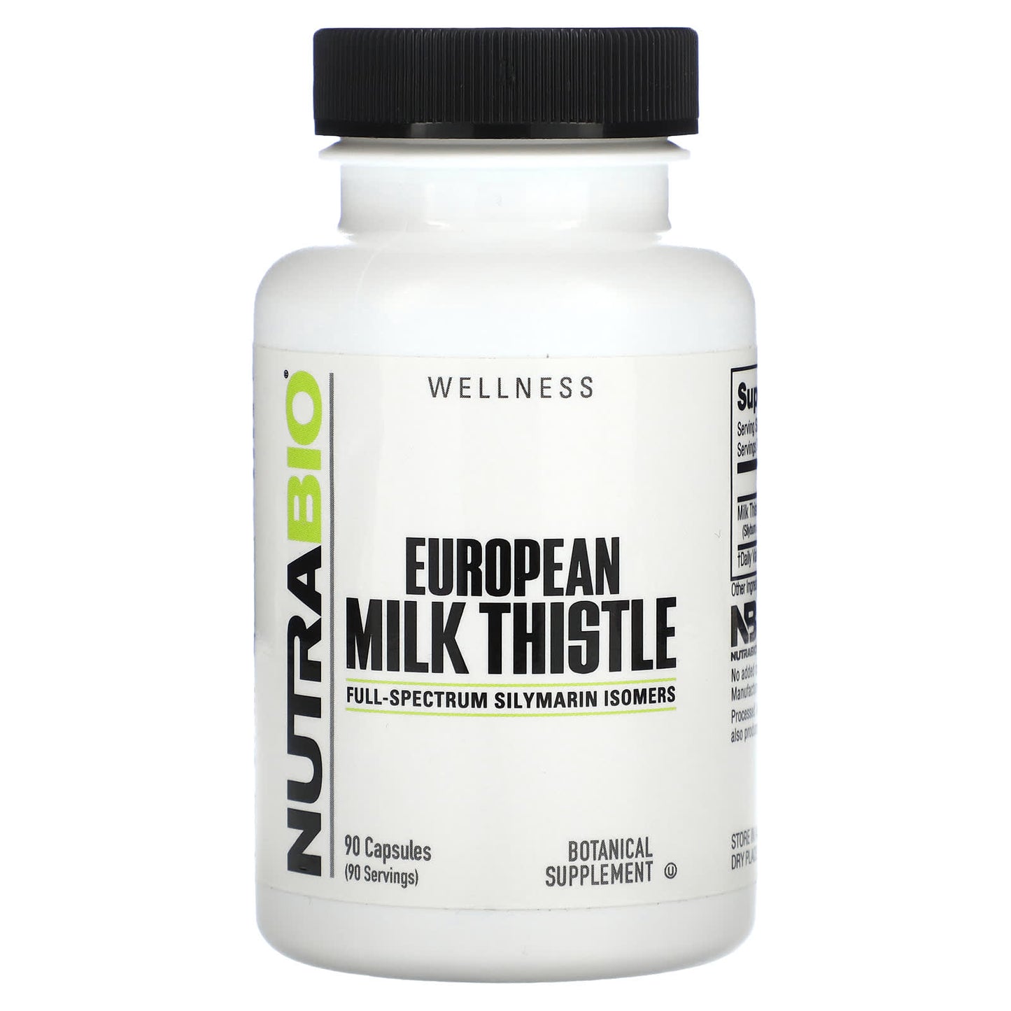 NutraBio-European Milk Thistle-241 mg-90 Capsules