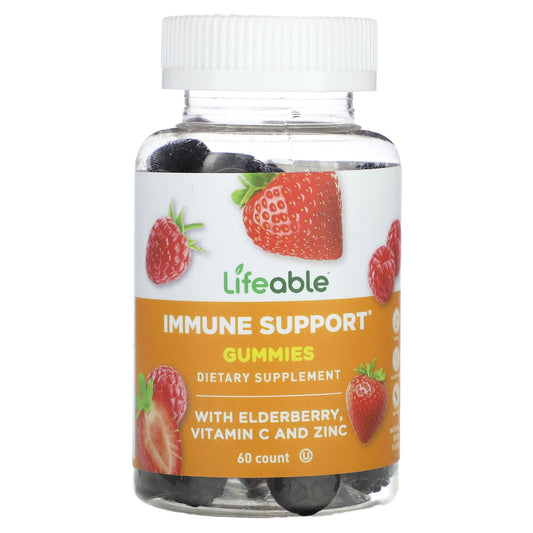Lifeable-Immune Support Gummies with Elderberry-Vitamin C and Zinc-Natural Berry-60 Gummies