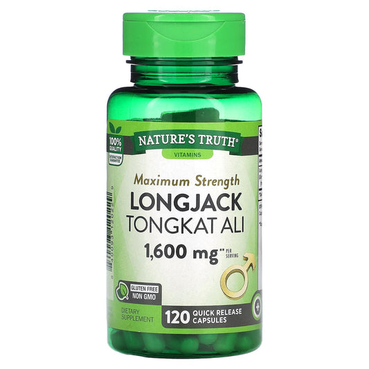 Nature's Truth-Longjack Tongkat Ali-1,600 mg-120 Quick Release Capsules (800 mg per Capsule)