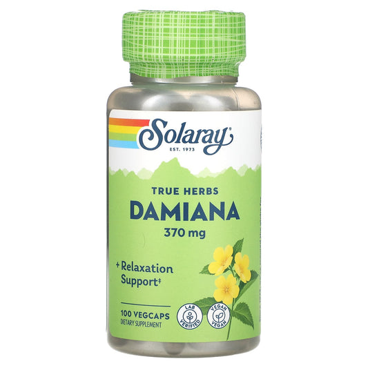 Solaray-True Herbs-Damiana-370 mg -100 VegCaps